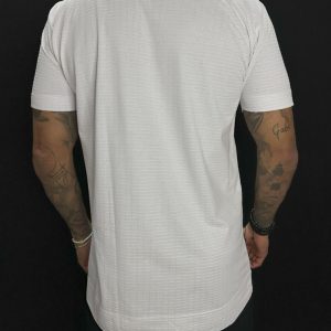 CAMISETA BRANCA XADREZ FILETE